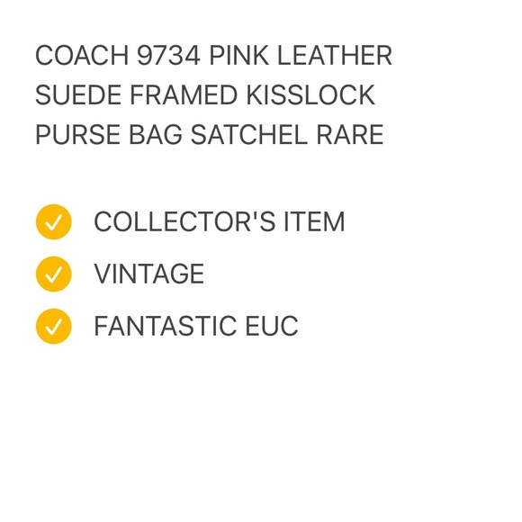 RARE Coach Collector's Item Vintage RARE (Host Pick) - Picture 3 of 14